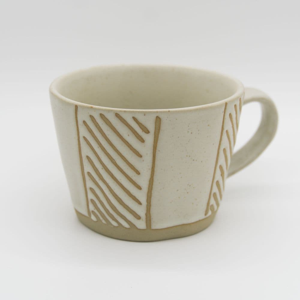 Hrnek COZY 350 ml béžová/čáry