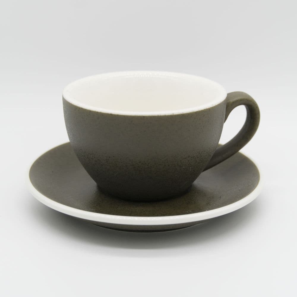 Hrnek s podšálekem CAPPUCCINO 220 ml šedá