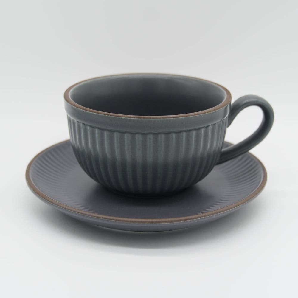 Šálek na cappuccino s podšálekem EMBER 270 ml šedá