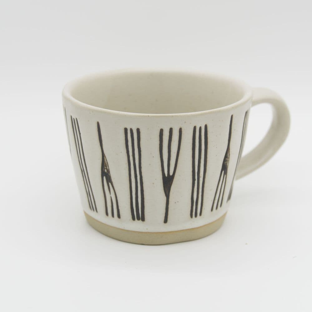 Hrnek COZY 350 ml černá/čáry